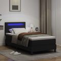 vidaXL Posteľ s pružinovým rámom Čierna 90 x 190 cm Umelá koža