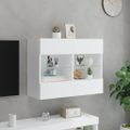 vidaXL TV nástenná skrinka s LED svetlami biela 78,5x30x60,5 cm