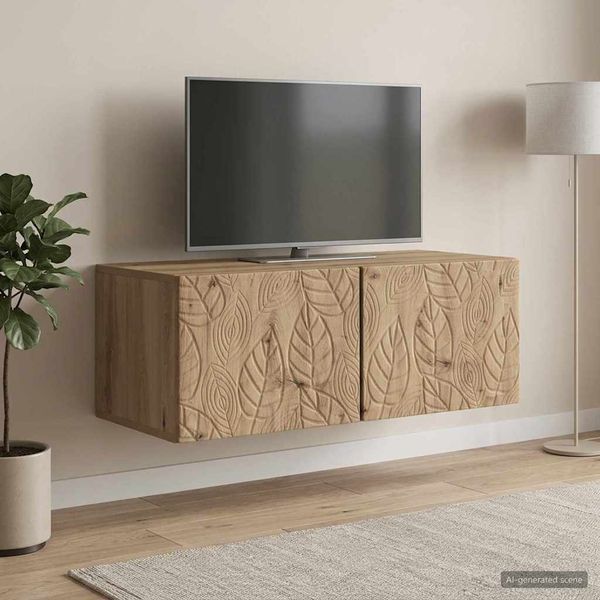 vidaXL Nástenná TV skrinka 98 x 41 x 30 cm Dub artisan