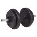 vidaXL Súprava závaží a tyčí barbell a dumbbell, 120 kg