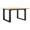 vidaXL Konferenčný stolík v tvare O 70x70x40 cm borovica a oceľ