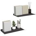 vidaXL Závesná polica 2 ks Čierny 40 x 17,5 x 2,5 cm Oceľ