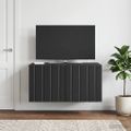 vidaXL Nástenná TV skrinka 59,5 x 41 x 30 cm Čierna Kompozitné drevo