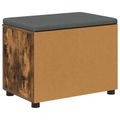 vidaXL Predsieňová lavica s vankúšom Údený Dub 60 x 38 x 46 cm