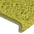 vidaXL Schodové rohože 30 ks 65x21x4 cm zelené s obdĺžnikovým okrajom