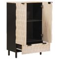 vidaXL Highboard s dverami Biele umývanie dokončenie 60 x 33 x 100 cm