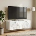 vidaXL Nástenná TV skrinka Biela 98 x 31 x 30 cm Kompozitné drevo