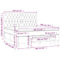 vidaXL Boxspring posteľ s matracom svetlosivá 100x200 cm látka