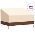 vidaXL Obaly na 2-sedad. lavice 2 ks 137x97x48/74 cm 600D oxford látka