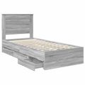 vidaXL Rám postele Sivý Sonoma 75 x 190 cm Inžinierske drevo