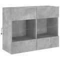 vidaXL TV nástenná skrinka s LED svetlami betónovo sivá 78,5x30x60,5cm