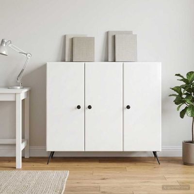 vidaXL Servírovacia skriňa Biela s vysokým leskom 89 x 34,5 x 80 cm