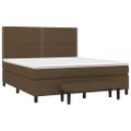 vidaXL Boxspring posteľ s matracom tmavohnedá 160x200 cm látka