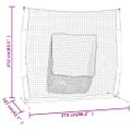 vidaXL Bejzbalová sieť oranžovo-čierna 219x107x212 cm oceľ a polyester