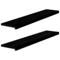 vidaXL Okenný parapet 2 ks hnedočierná 120x30x2 cm dubový masív