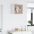 vidaXL Nástenný sklenený kabinet LUCCA Dub artisan 40 x 31 x 40 cm