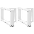 vidaXL Nohy konferenčného stolíka v tvare T, 2 ks, biele, 50x25x(30-31) cm, oceľové
