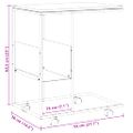 vidaXL Príručný stolík s kolieskami biely 55x36x63,5cm spracov. drevo