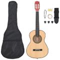 vidaXL 8-dielna klasická gitarová sada pre deti, začiatočníkov 1/2 34"