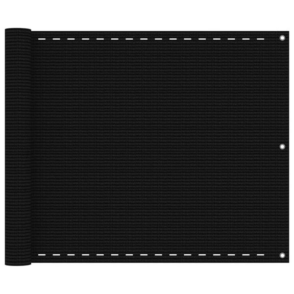 vidaXL Balkónová markíza čierna 75x300 cm HDPE