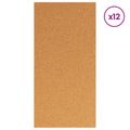 vidaXL Korková Doska 12 ks 100 x 50 x 0,5 cm Korok Hnedá