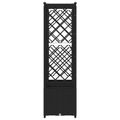 vidaXL Vyvýšený záhon s mriežkou a strechou Čierna 203 x 40 x 136 cm