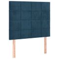 vidaXL Rám postele bez matraca tmavomodrý 90x200 cm zamat