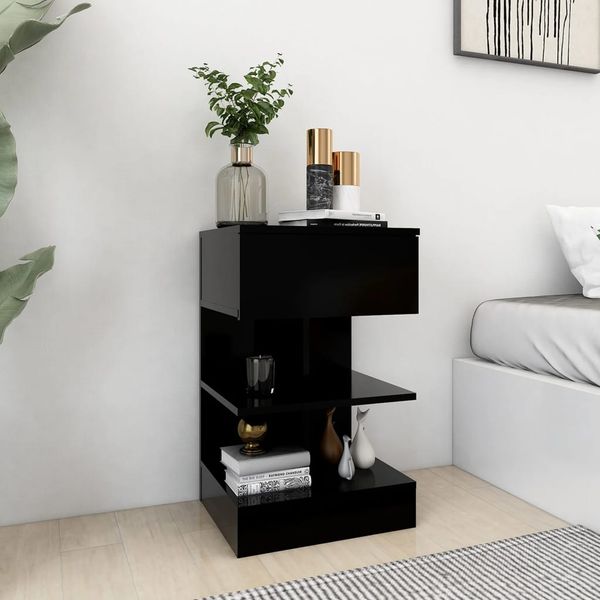 vidaXL Nočné stolíky 2 ks čierne 40x35x65 cm