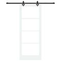 vidaXL Posuvné dvere ORKDAL 83 x 211 cm Biela a čierna