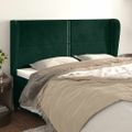 vidaXL Čelo postele so záhybmi tmavozelený 203x23x118/128 cm zamat
