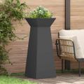 vidaXL Stĺpový kvetináč 2 pcs Čierna 40 x 40 x 100 cm