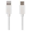 Kábel USB-C 2.0 / Lightning MFi, EMOS SM7015W, 1 m, biely