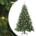 vidaXL Umelý vianočný stromček s 300 LED-i Zelená 210 cm PE a PVC
