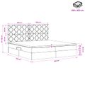 vidaXL Postel s úložným prostorem a matrací Modrá 200 x 200 cm látka
