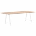 vidaXL Nohy k jedálenskému stolu v tvare A, 2 ks, biele, 70 x (72-73) cm, oceľové