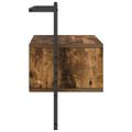 vidaXL Nočné skrinky nástenné 2 ks dymový dub 35x30x51cm kompoz. drevo