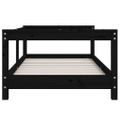 vidaXL Rám detskej postele čierny 70x140 cm masívna borovica