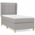 vidaXL Posteľný rám boxsping s matracom bledosivý 80x200 cm látka