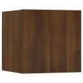 vidaXL Nástenné TV skrinky 8 ks hnedý dub 30,5x30x30 cm
