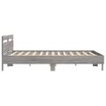 vidaXL Posteľný rám s čelom sivý sonoma 200x200 cm kompozitné drevo
