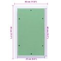 vidaXL Access Panel Zelená a strieborná 30 x 45 cm