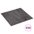 vidaXL Samo-lepiace podlahové dosky Tmavohnedá a čierna 30,5 x 30,5 cm