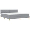 vidaXL Posteľ s pružinovým rámom Svetlosivá 200 x 200 cm látka