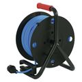 Predlžovací kábel EMOS P08550W na bubne 50 m / 4 zásuvky / modrý / PVC / 230 V / 1,5 mm2