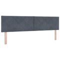 vidaXL Úložná posteľ s čelnou doskou Tmavosivá 180 x 200 cm Zamat