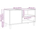 vidaXL Skrinka na platne, staré drevo 84,5x38x48 cm, kompozitné drevo