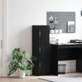 vidaXL Highboard Čierny dub 31.5 x 32 x 122.5 cm