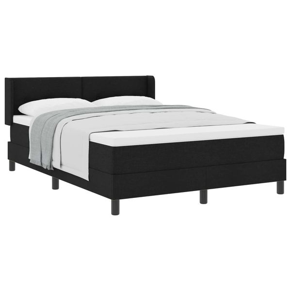 vidaXL Posteľ s pružinovým rámom Čierny 200 x 140 cm látka