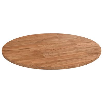 vidaXL Okrúhla stolová doska bledohnedá Ø40x1,5cm ošetrený masívny dub