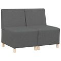 vidaXL Bezrúčková modulárna sofa jednotka 2 pcs Tmavo šedá